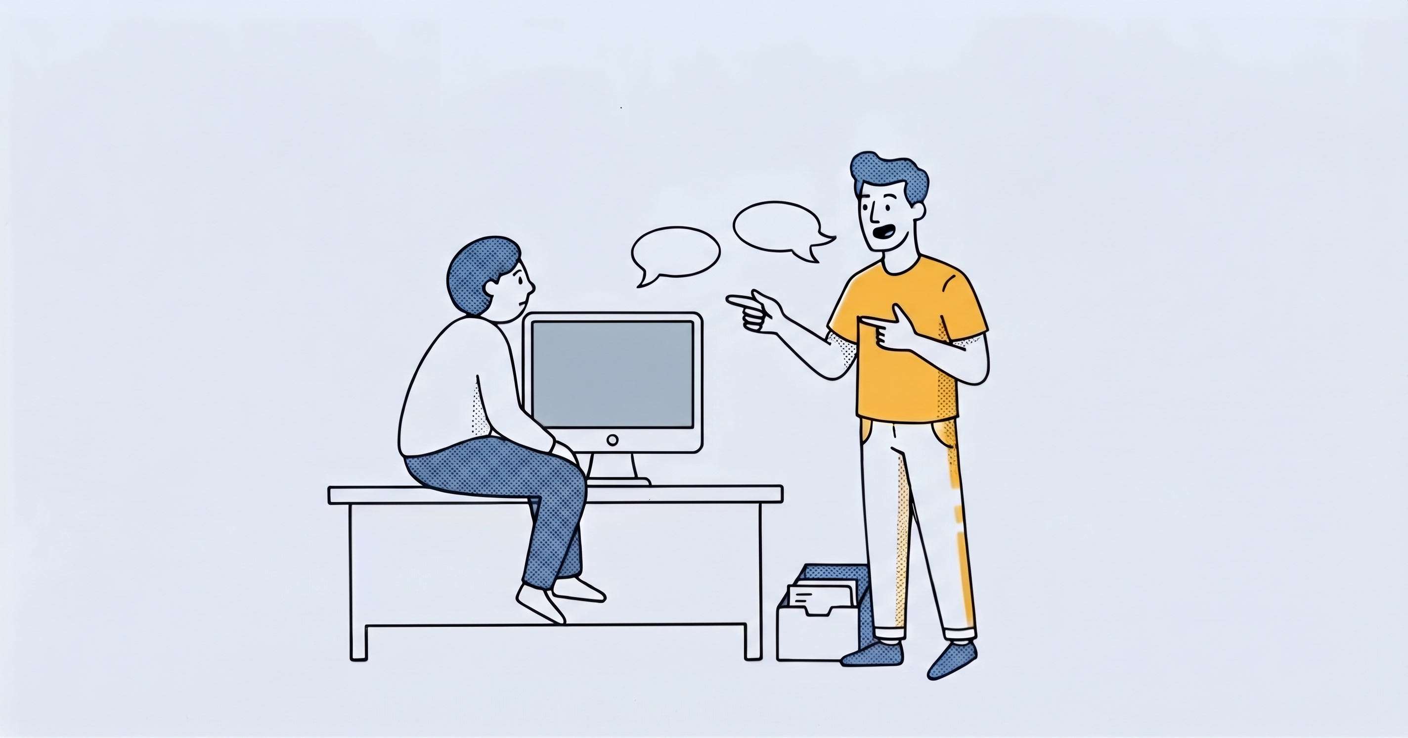 Open blue book representing the onboarding learning process for new hires