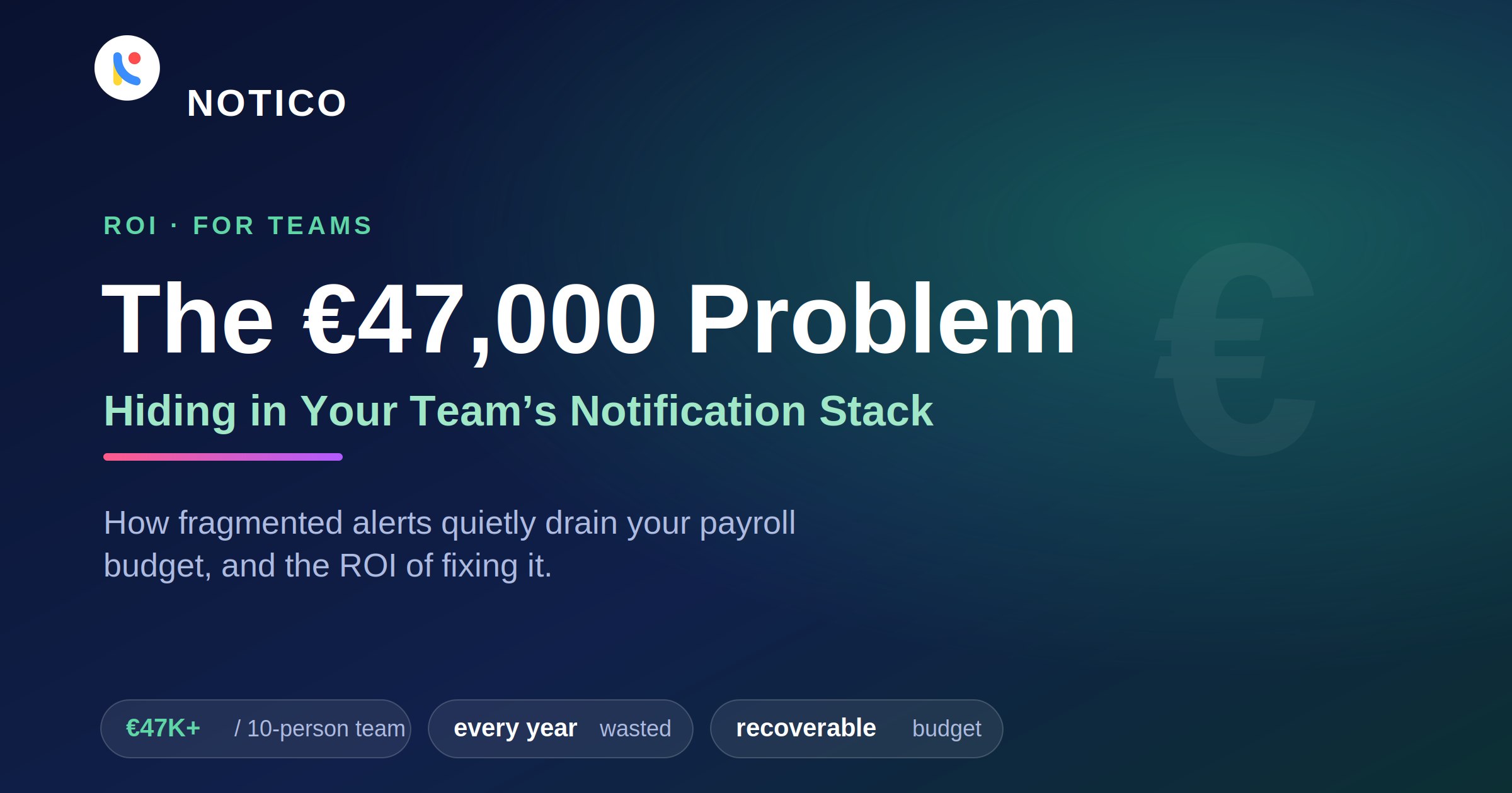 The 47,000 euro problem hiding in your team notification stack, a Noticue feature for teams.